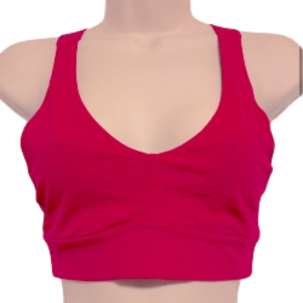 PRANA Layna Criss Cross Back Sports Bra Hot Pink Womens Size XS